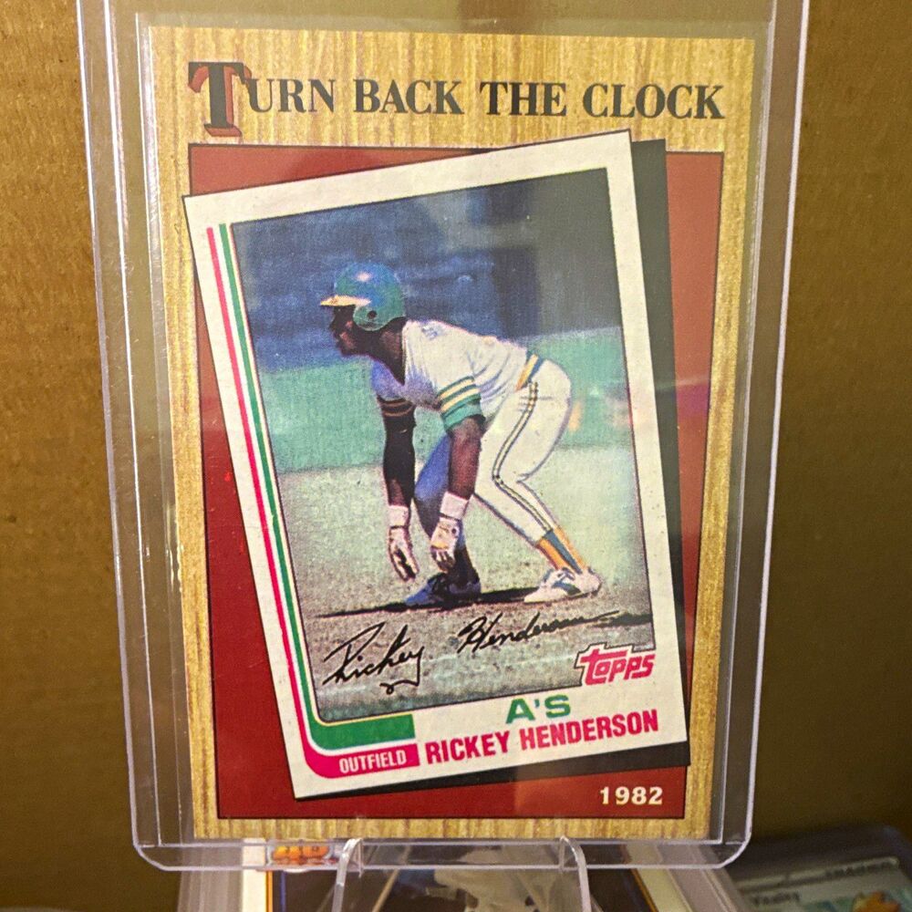 Topps 1987 Turn Back the Clock Rickey Henderson #311 1982 White